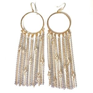 ZADA FRINGE DREAM CATCHER HOOP EARRINGS